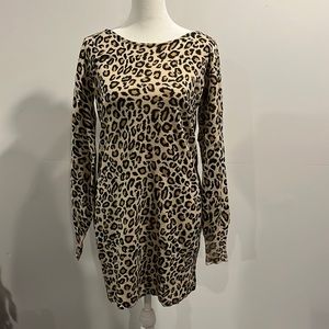 Cheetah sweater dress